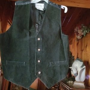 Saddlery, Pig Suede Mens Black Vest